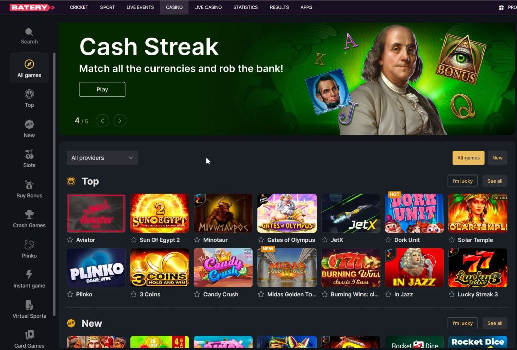 Real-Money Slots in India at Batery.bet Casino